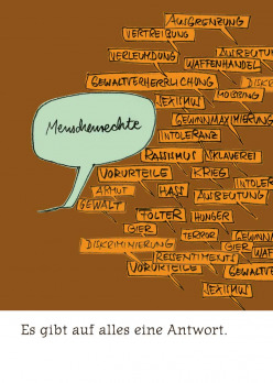 Postkarte Menschenrechte